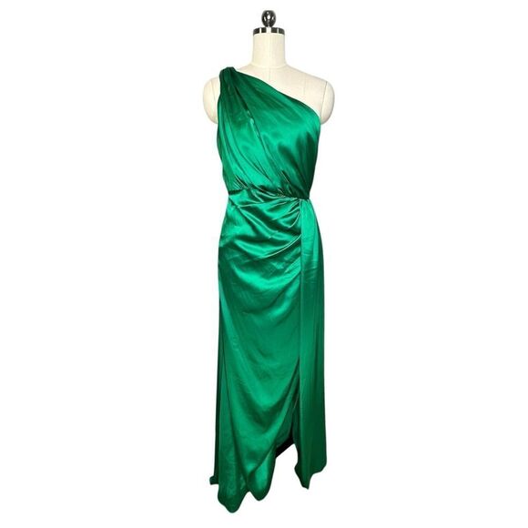 Mac Duggal Emerald Draped Maxi Dress - Picture 5 of 13